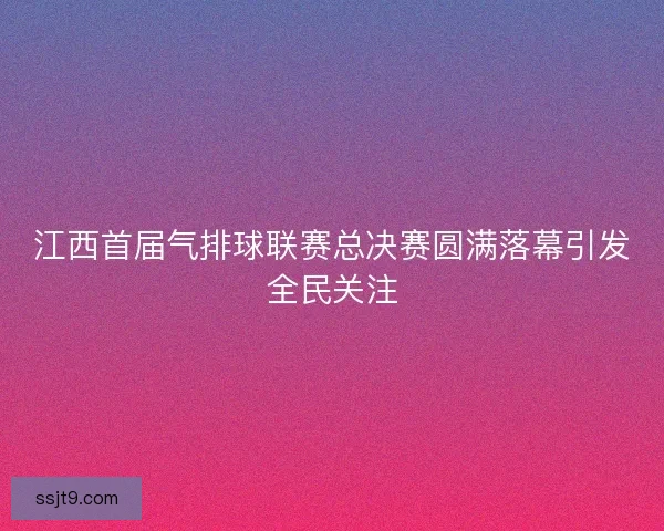 江西首届气排球联赛总决赛圆满落幕引发全民关注